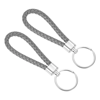 Unique Bargains PU Braided Leather Keychain For Bag Wallet Decoration 2 Pcs - Image 4