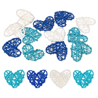 Unique Bargains Heart Shaped Wicker Rattan Balls 2.4 Inch Decorative 12 Pcs - Image 8