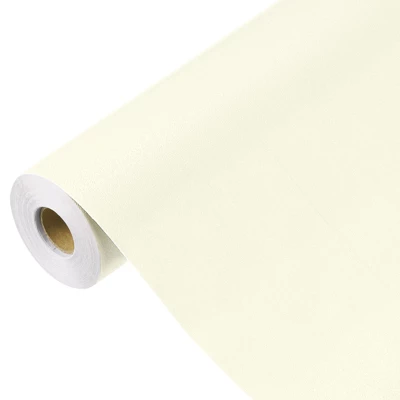 Unique Bargains Wallpaper, Peel And Stick Wallpaper Contact Paper Solid Color Vinyl Self-Adhesive Wall Paper Decorative Cream Yellow 590" X 15.7" - Image 6