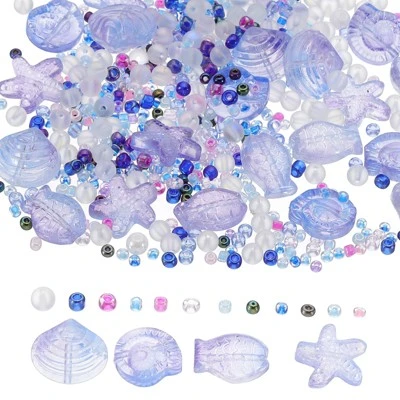Unique Bargains Jewelry Making Craft Embellishments Ocean Animal Glass Beads - Image 8