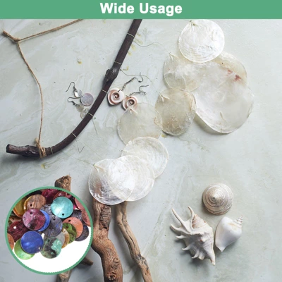 Unique Bargains Jewelry Making Natural Color DIY Shell Loose Beads 15 Mm Colorful Mixed Colors 150 Pcs - Image 3