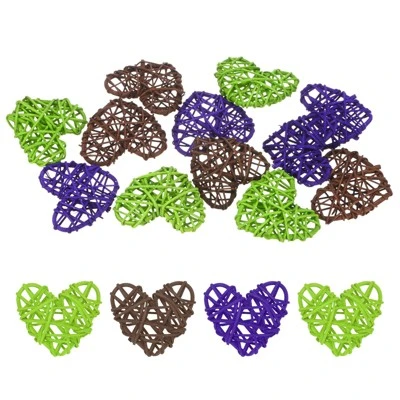 Unique Bargains Heart Shaped Wicker Rattan Balls 2.4 Inch Decorative 12 Pcs - Image 6