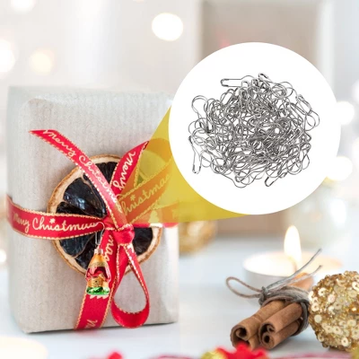 Unique Bargains Metal Bulb Small Breastpin Gourd Safety Pins Silver Tone 100 Pcs