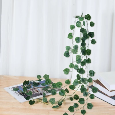 Unique Bargains Home Decor Indoor Outdoor Artificial Leaf Plants 72" Length 24 Pcs - Image 2