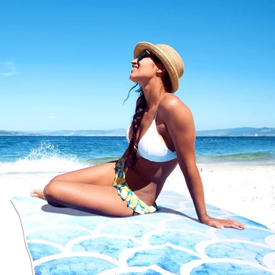 Unique Bargains Quick Drying Microfiber Lightweight Beach Towel 32" X 64"