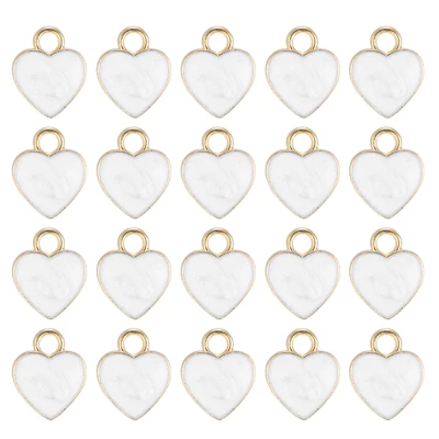 Unique Bargains Gold Plated Rust-proof Making Necklace Keychain Heart Charm 40 Pcs - Image 6