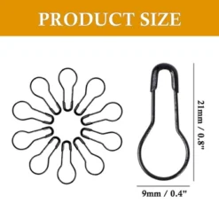 Unique Bargains Knitting Clothing Tag DIY Craft Project Metal Small Safety Pins Black 100 Pcs