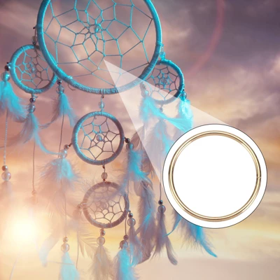 Unique Bargains Smooth Metal Craft Hoops For DIY Wreath Making Supplies Plant Hangers 4 Pcs - Image 4