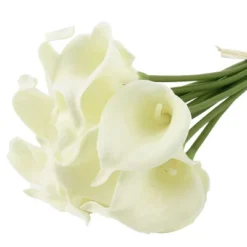 Unique Bargains Bridal Wedding Party Calla Lily Artificial Flowers Bouquet 12 Pcs