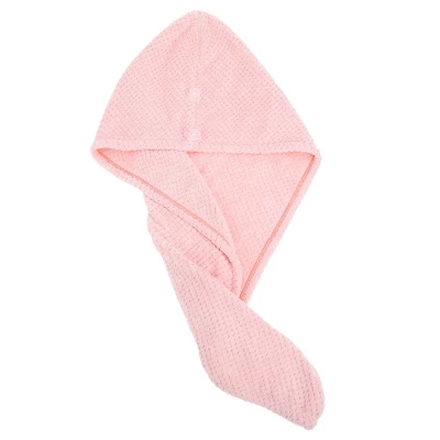 Unique Bargains Soft Hair Towel Wrap Drying Cap Coral Fleece For Wet Long Thick Curly Hair 9.84x27.56 Inch 2 Pcs - Image 4