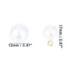 Unique Bargains Women's Faux Pearl Round Buttons White 30pcs