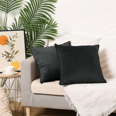 Unique Bargains Velvet Throw Home Decor Solid Couch Sofa Living Room Pillow Covers - Image 4