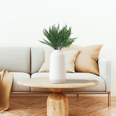 Unique Bargains Artificial Plants Faux Greenery Ferns Branches For Home Garden Decor 2 Pcs - Image 5