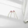 Unique Bargains Curtain Tiebacks Fabric Flower Pin-on Cotton Linen Pink 2 Pcs