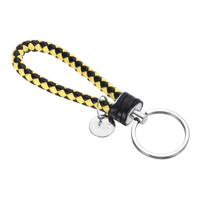 Unique Bargains Braided PU Leather Wallet Keychain With Stainless Steel Key Ring - Image 5