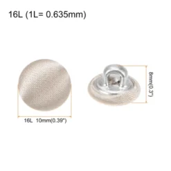 Unique Bargains Blouses Sweater Round Aluminum Cotton Fabric Cloth Covered Buttons 10 Pcs